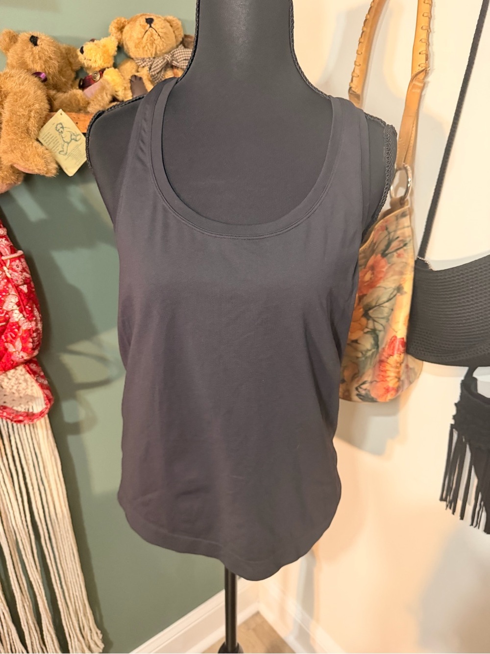 CRZ Yoga Black Racerback Tank Top NWT Size Large Athletic Workout